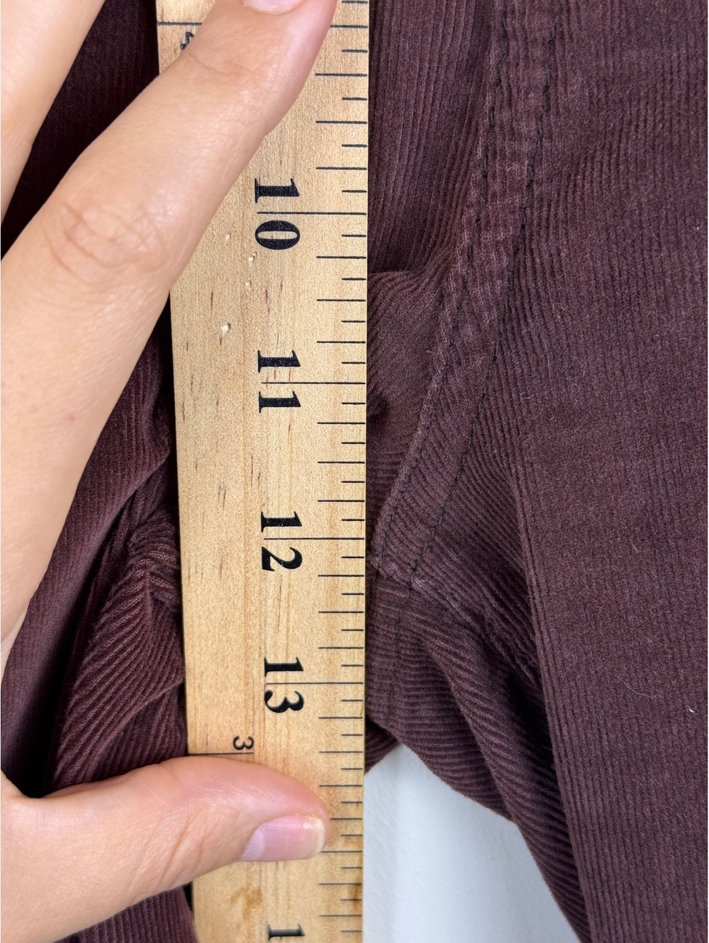 Free People Just Float On Corduroy Flare Pants Plum Size 30 Raw Hem Boho - Picture 10 of 13